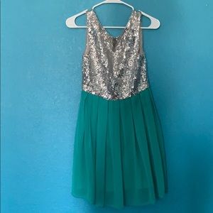 Teal sequence Homecoming Dress